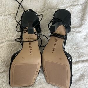 Gianni Bini Mesh Square Toe Pumps